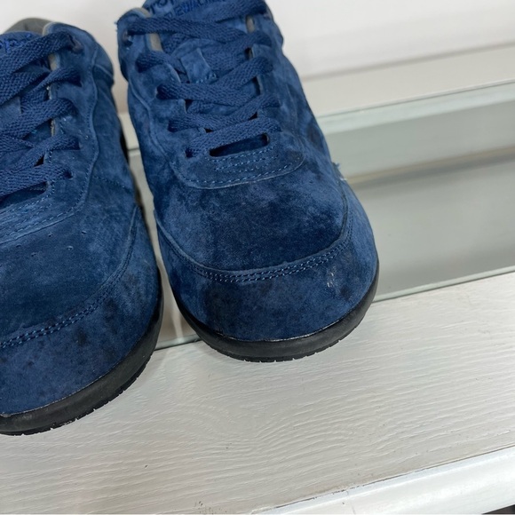 Propet Women's Size 9.5 Washable Walker Sneaker Slip-Resistant Blue Suede Shoe - Picture 3 of 11